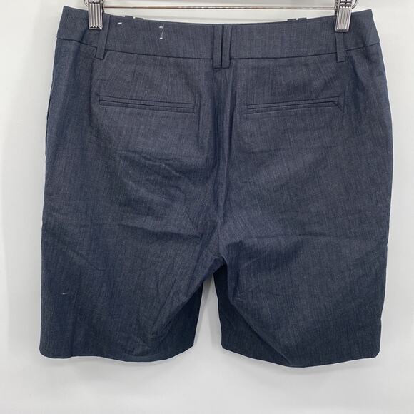 LOFT Julie Dark Chambray Bermuda Dress Shorts Size 6 Inseam 10" - Picture 4 of 6